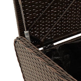 vidaXL Storage Bench with Cushion 115x51x52 cm Poly Rattan Black
