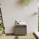 vidaXL Tuinkruk met kussen 58x46x46 cm poly rattan zwart