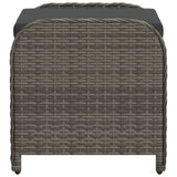 vidaXL Tuinkruk met kussen 58x46x46 cm poly rattan zwart