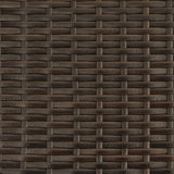 vidaXL Ligbed 2-persoons met luifel en kussens poly rattan zwart