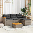 vidaXL 3-delige Loungeset met kussens poly rattan zwart