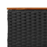 vidaXL Tuinbank 3-zits met kussens poly rattan zwart