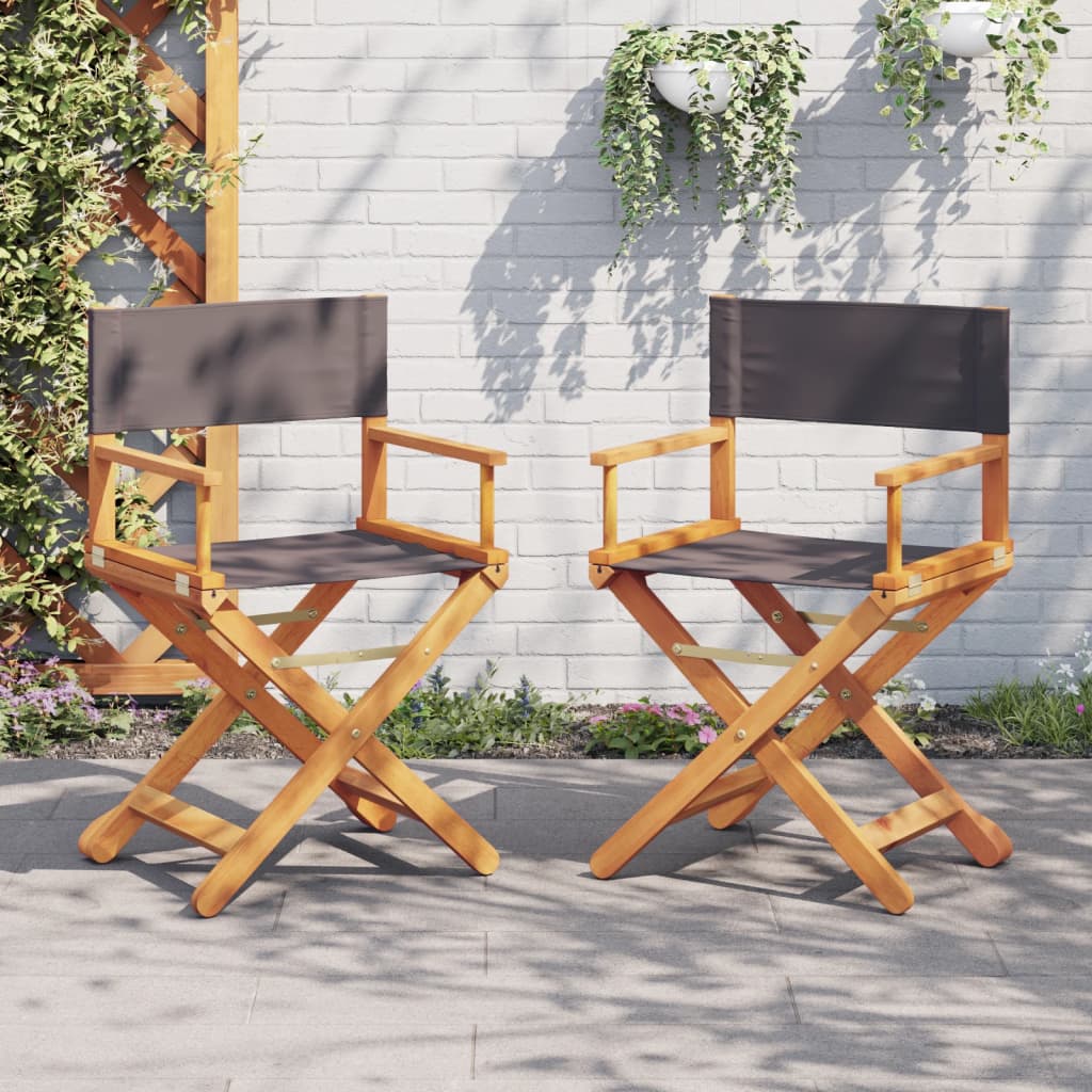 vidaXL Tuinstoelen 4 st inklapbaar stof crèmewit