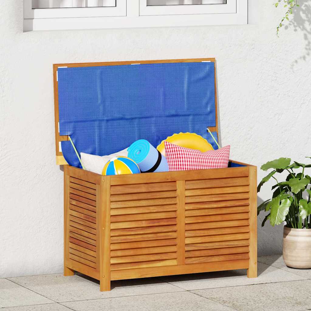 vidaXL Garden Storage Box with Louvered Slats 60x50x56 cm Solid Acacia Wood