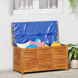vidaXL Garden Storage Box with Louvered Slats 60x50x56 cm Solid Acacia Wood