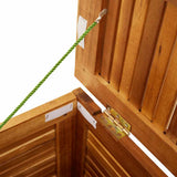 vidaXL Garden Storage Box with Louvered Slats 60x50x56 cm Solid Acacia Wood