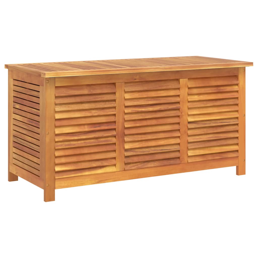 vidaXL Garden Storage Box with Louvered Slats 60x50x56 cm Solid Acacia Wood