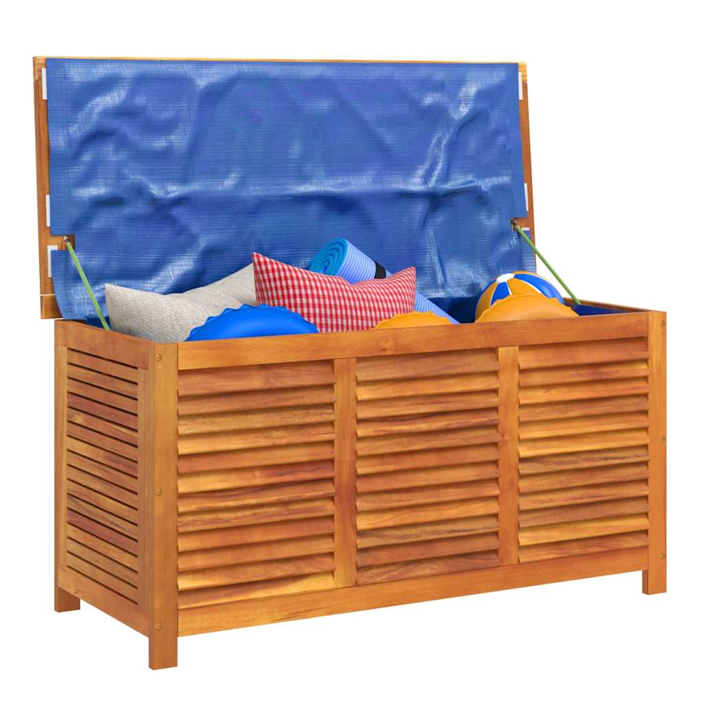 vidaXL Garden Storage Box with Louvered Slats 60x50x56 cm Solid Acacia Wood