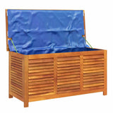 vidaXL Garden Storage Box with Louvered Slats 60x50x56 cm Solid Acacia Wood