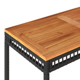 vidaXL 4-delige Loungeset met kussens poly rattan zwart
