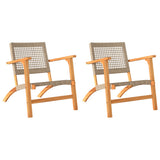 vidaXL 3-delige Bistroset poly rattan en massief acaciahout zwart