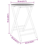 vidaXL Tuintafel inklapbaar 45x45x45 cm bamboe
