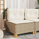 vidaXL Tuinhoekbank met kussens poly rattan zwart