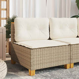 vidaXL Tuinhoekbank met kussens poly rattan zwart