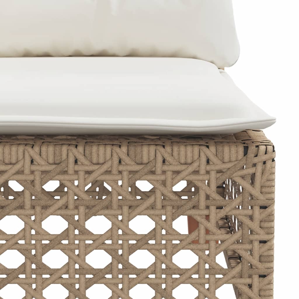 vidaXL Tuinhoekbank met kussens poly rattan zwart