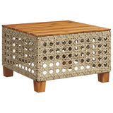 vidaXL Tuintafel 55x55x36 cm poly rattan en acaciahout zwart