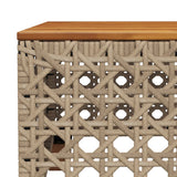 vidaXL Tuintafel 55x55x36 cm poly rattan en acaciahout zwart