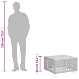 vidaXL Tuintafel 55x55x36 cm poly rattan en acaciahout zwart