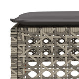 vidaXL Tuinkruk met kussen 63,5x56x32 cm poly rattan zwart