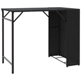 vidaXL 5-piece Garden Dining Set Foldable Poly Rattan Black