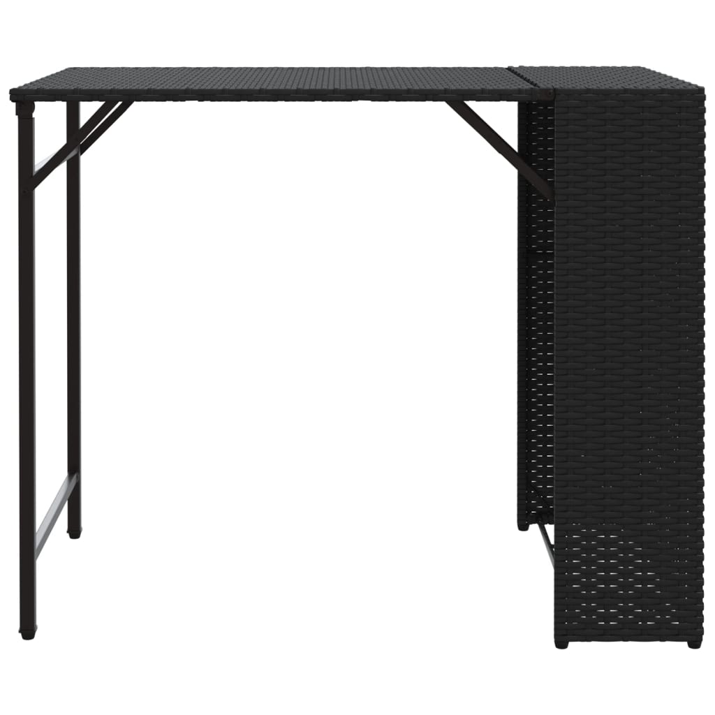 vidaXL 5-piece Garden Dining Set Foldable Poly Rattan Black