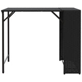 vidaXL 5-piece Garden Dining Set Foldable Poly Rattan Black
