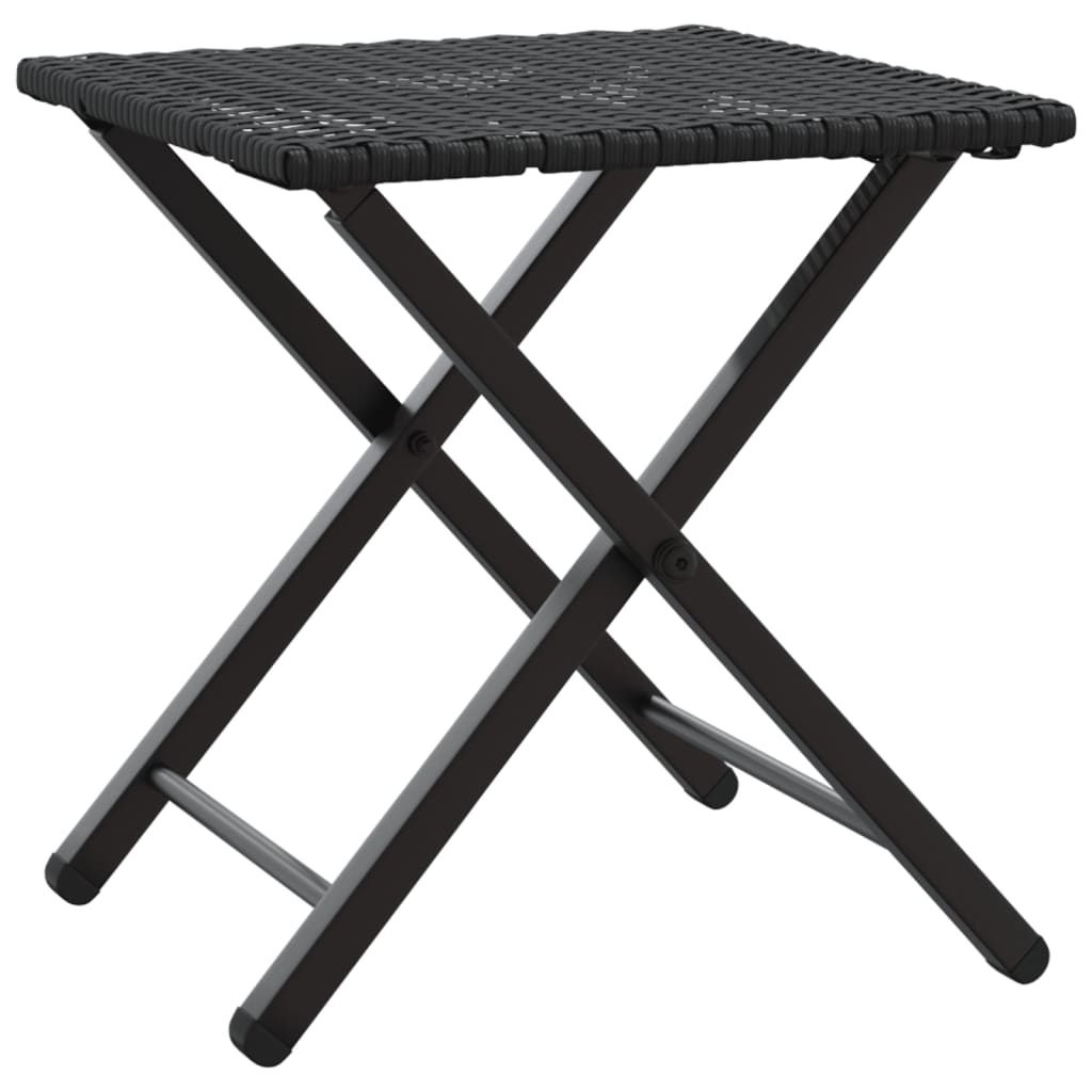vidaXL 5-piece Garden Dining Set Foldable Poly Rattan Black