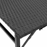 vidaXL 5-piece Garden Dining Set Foldable Poly Rattan Black