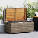 vidaXL Opbergbankje 100x50x52 cm poly rattan en acaciahout zwart