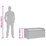 vidaXL Opbergbankje 100x50x52 cm poly rattan en acaciahout zwart