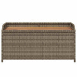 vidaXL Opbergbankje 100x50x52 cm poly rattan en acaciahout zwart