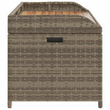 vidaXL Opbergbankje 100x50x52 cm poly rattan en acaciahout zwart