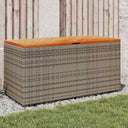 vidaXL Tuinbox 110x50x54 cm poly rattan en acaciahout zwart