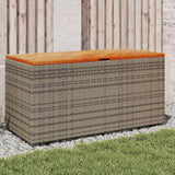 vidaXL Tuinbox 110x50x54 cm poly rattan en acaciahout zwart