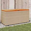 vidaXL Tuinbox 110x50x54 cm poly rattan en acaciahout zwart