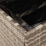vidaXL Tuinbox 110x50x54 cm poly rattan en acaciahout zwart