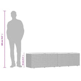 vidaXL Tuinbox 110x50x54 cm poly rattan en acaciahout zwart