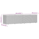 vidaXL Tuinbox 110x50x54 cm poly rattan en acaciahout zwart