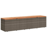 vidaXL Tuinbox 110x50x54 cm poly rattan en acaciahout zwart