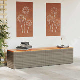 vidaXL Tuinbox 110x50x54 cm poly rattan en acaciahout zwart