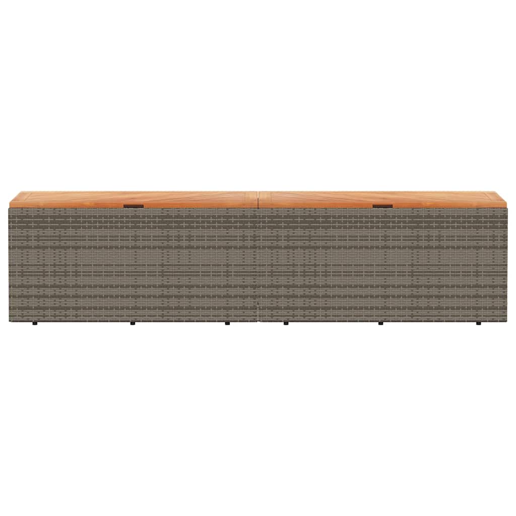 vidaXL Tuinbox 110x50x54 cm poly rattan en acaciahout zwart