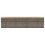 vidaXL Tuinbox 110x50x54 cm poly rattan en acaciahout zwart