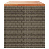 vidaXL Tuinbox 110x50x54 cm poly rattan en acaciahout zwart