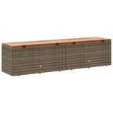 vidaXL Tuinbox 110x50x54 cm poly rattan en acaciahout zwart
