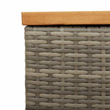 vidaXL Tuinbox 110x50x54 cm poly rattan en acaciahout zwart