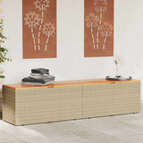 vidaXL Tuinbox 110x50x54 cm poly rattan en acaciahout zwart