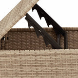 vidaXL Tuinkruk met kussen zwart 55x55x37 cm poly rattan
