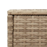 vidaXL Tuinbijzettafel met glazen blad 58x27,5x55 cm poly rattan zwart