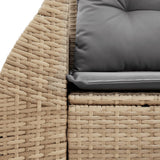 vidaXL Tuinbank 2-zits met kussens poly rattan zwart