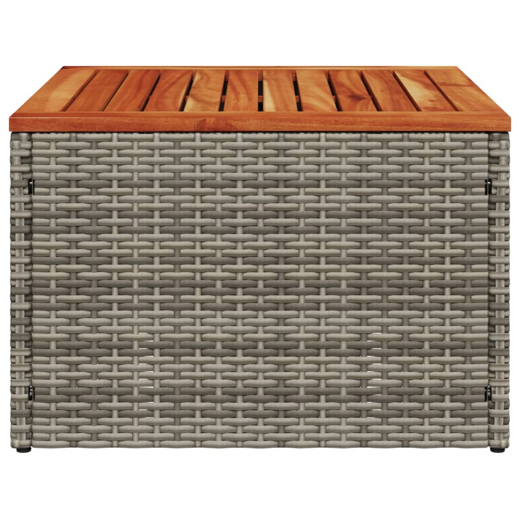 vidaXL Tuintafel met glazen blad zwart 55x55x37 cm poly rattan